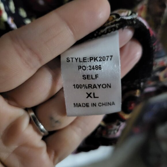 GiGiO Plus Boho Floral Womans Top Sz XL - Picture 6 of 6